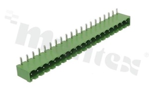 Listwa zaciskowa rozłączalna; w rastrze 5.08mm; 20-torowa; męska; kątowa; zabudowana; UL 300V/8A; TUV:250V/7A