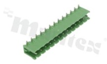 Pluggable terminal block; pitch 5.00mm; 13-ways; male; R/A pin header; opened type; UL 300V/16A; TUV:320V/20A
