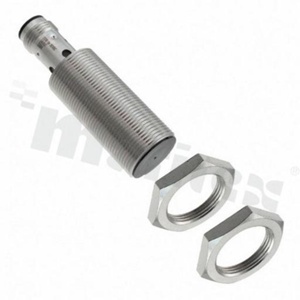 Proximity sensor; inductive; material: nickel-brass; length: 59mm; thread: M18; shielded; sensing distance: 8mm; power supply: 10-30V DC; PNP-NO; connector: M12