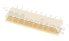 Header for PCB; pitch 2.50mm; 10-contacts; THT; male; top entry; 250V/3A