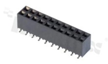 Pin Header; pitch 2.54mm; 2x17 pins; assembly: SMD; female; straight; single row