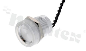 Piezoelectric switch; monostable; 16mm; cable; aluminium; IP69K.