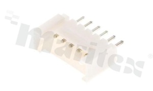 Header for PCB; pitch 2.00mm; 6-contacts; THT; male; top entry; 125V/2A
