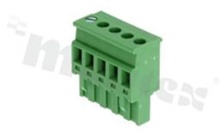 Pluggable terminal block; 5.00mm pitch; 5-ways; female; for wire 2.50mm2(28-12AWG); wire insertion direction 90° to plug-in direction; p.bronze contacts; brass cage; UL 300V/15A