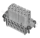 Wkład żeński Heavy-Mate seria A; 10-stykowy(10+PE); rozmiar: A10; 16A; 250V; kabel 0.25-2.5mm2; styki srebrzone; skręcane