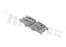 Adapter; mounting; 2-track; for through-hole installation connector with lever; with snap-on foot; gray