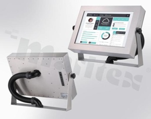 Monitor przemysłowy 15.6" LCD LED; FULL IP66; 1920x1080; 16.7M kolorów; jasność 250 nitów; kontrast 500:1; kąt widzenia 90/65; VGA; DVI;12V DC; obudowa metalowa; ATEX