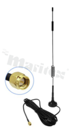 Antena; whip; LTE; 698-2700MHz; 5.0dBi; VSWR<2.0; liniowa; dookólna; RG174; 3m; SMA; magnetyczna; fi35x315mm; czarny