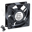 Fan; AC; sleeve bearing; 138/162m3/h; 50/60Hz; 0.22/0.18A; 100-125V; 21/18W; 2600/3000RPM; 43/48dBA; 22 AWG; shaded pole induction motor; 1 phase; aluminum alloy; -10+65 deg.C; 480g; 120x120x38mm