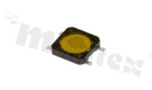 Przełącznik Tact Switch; SMD; wymiary korpusu 3x3; h=0.75mm; pionowy; o sile nacisku 250gf; przycisk okrągły
