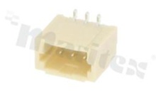 Header for PCB; pitch 1.00mm; 4-contacts; SMD; male; side entry; 50V/1A