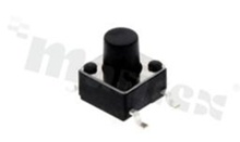 Przełącznik Tact Switch; SMD; wymiary korpusu 6.0x6.0; h=7.0mm; pionowy; o sile nacisku 160gf; przycisk okrągły