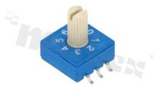 Przełącznik kodujący 8 pozycji › BCD, 10.0x10.0mm; poziomy, z pokrętłem; montaż SMD