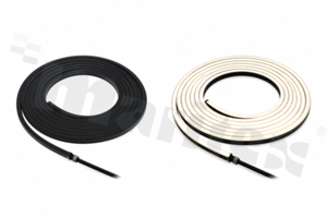 Taśma LED; typ black Neon; horizontal bending; biała neutralna 4000K; CRI min. 90; 24V; szerokość: 6 mm; wysokość: 12 mm; 120 LED/m; 10 W/m; IP67; cięcie co 50 mm; axial entry; rolka 5 m