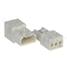 Socket; without PE contact; 4-track; grey