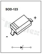 Zener Diode; 30V; 5%; 500mW; -55+150 deg.C; SMD; SOD123