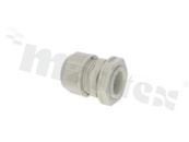 Dławnica kablowa M20; nylonowa; M20x1.5 6-12mm; szara; Flat O-ring; z nakrętką