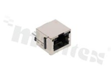 Top entry modular jack 8P8C,shielded, 1u" gold plating contacts