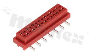 Low profile PCB connector; pitch 1.27mm; 14-contacts; SMD; female; top entry