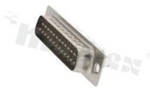 D-sub Connector; 25-contacts; male; gold selectively plated pins