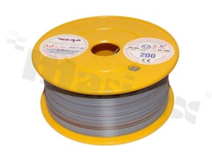 Przewód pojedynczy LGY/H05V-K; z wielodrutową miedzianą żyłą; szary/brązowy; przekrój 0.35mm2; AWG 22; 500V; -40+105 st.C; 200m.