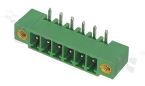 Pluggable terminal block; pitch 3.81mm; 6-ways; male; R/A pin header; closed type; with fixed screws; UL 300V/10A; TUV:300V/10.5A