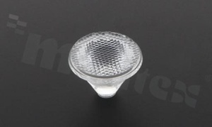 Lens for LED high power; angle: 80 degrees ; Number of LEDs: 1; Dimensions: round 19.4mm; Height: 13.5mm; material: PMMA; PC; Fastening: glue