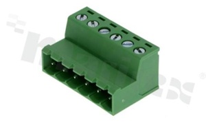 Listwa zaciskowa rozłączalna; w rastrze 5.00mm; 6-torowa; męska; na przewód 2.50mm2 (28-12AWG); kierunek wtykania równoległy do osi przewodów; styki z miedzi; mosiężna klatka; UL 300V/15A