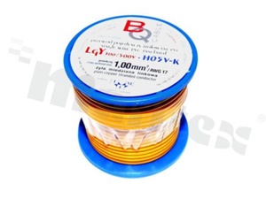Przewód pojedynczy LGY/H05V-K; z wielodrutową miedzianą żyłą; żółty; przekrój 1.00mm2; AWG 17; 500V; -40+105 st.C; 10m.