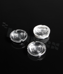 Lens for high power LEDs; beam angle: 60 degrees wide beam; number of diodes: 1; size: circle 35mm; height: 8.52mm; material type: PMMA, PC; fastenings: socket; mounting with holder B, black