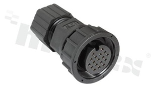 Wtyk seria DD; 18-stykowy; żeński; prosty; Imax = 5A;średnica kabla 5.5- 10.8mm; z połączeniem gwintowanym; IP67