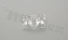Soczewka do diod LED high power; kąt rozsyłu: Owalny 116 x 44 stopni FWHM; ilość diod: 1; rozmiar: 20x16mm; wysokość: 5.2mm; rodzaj materiału: PMMA; sposób mocowania: klej; śruby