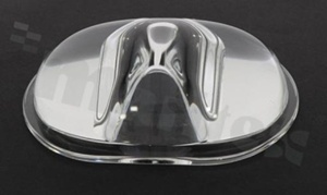 Glass Lens GT-107-11,W:106.6mm, H:29mm, angle 160x120°, for LED COB 60W, RoHS