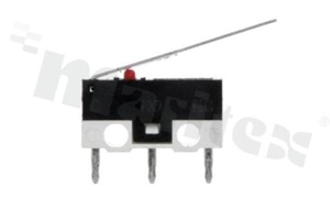 Miniature Micro switch with lever; SPDT; PCB type; 1A/125V AC.