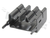Radiator; prasowany; TO-220; TO-216; 19x22x11mm; czarny; anodowane aluminium AL5052; RoHS.