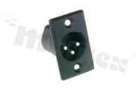 Connector: XLR; AC; socket; male; 15A; 133V; PIN: 3; 14AWG; straight; silver plated; IP40