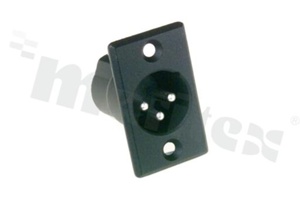 Connector: XLR; AC; socket; male; 15A; 133V; PIN: 3; 14AWG; straight; silver plated; IP40