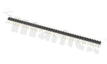 Listwa stykowa do PCB; w rastrze 2.54mm 1x40 styków; montaż THT; męska; prosta; jednorzędowe; 3.0/2.54/6.0 mm
