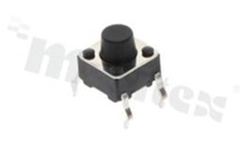 Przełącznik Tact Switch; THT; wymiary korpusu 6.0x6.0; h=6mm; pionowy; o sile nacisku 160gf; przycisk okrągły