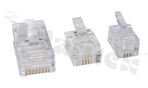 Wtyk RJ45; 8-stykowe; montaż: na przewód płaski; linka;gabaryt 8; grubość pokrycia Au 3u"