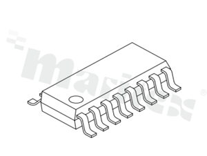 Integrated system, driver LED; housing: SSOP16-150-0.64; number of channels: 8; output current: 3-45mA; supply voltage: 3.3-5V