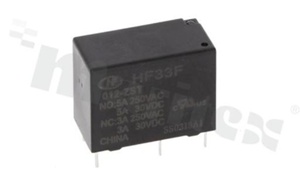 Przekaźnik elektromagnetyczny; prąd znamionowy 3A; napięcie cewki 12VDC; pojedynczy styk przełączny (1C); 3A/30VDC; 3A/250VAC