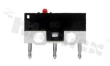 Miniaturowy mikroprzełącznik z przyciskiem; SPDT; montaż: THT; 1A/125V AC.
