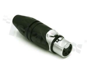 Wtyk XLR; żeński; 4 pinowe; prosty; na przewód; lutowany