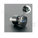 USB3.0 socket; female; mounting hole 22mm; USB3.0 male plug connection; black; aluminum alloy.