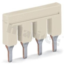 Bridge for Din rail terminal blocks; 4-track; light grey; 800V/41A