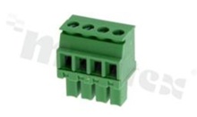 Pluggable terminal block; 3.81mm pitch; 4-ways; female; for wire 0.5-1.50mm2(28-16AWG); wire insertion direction 90° to plug-in direction; p.bronze contacts; brass cage; UL 300/8A