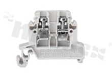 Installation terminal block; 1-level; 2-contacts; for wire 0,5-4,0mm2; screw terminal; grey; Din rail; 690V/32A