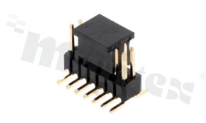 Pin Header; pitch 1.27mm; 2x7 pins; assembly: SMT; male; vertical; double row
