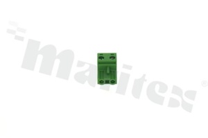 Listwa zaciskowa rozłączalna; w rastrze 7.50mm; 02-torowa; żeńska; na przewód 2.50mm2(28-12AWG); kierunek wtykania równoległy do osi przewodu; styki z fosforobrązu; mosiężna klatka przewodu; UL 300V/15A